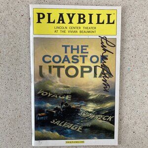 RICHARD EASTON (Only) Signed Playbill THE COAST OF UTOPIA ETHAN HAWKE Open Night